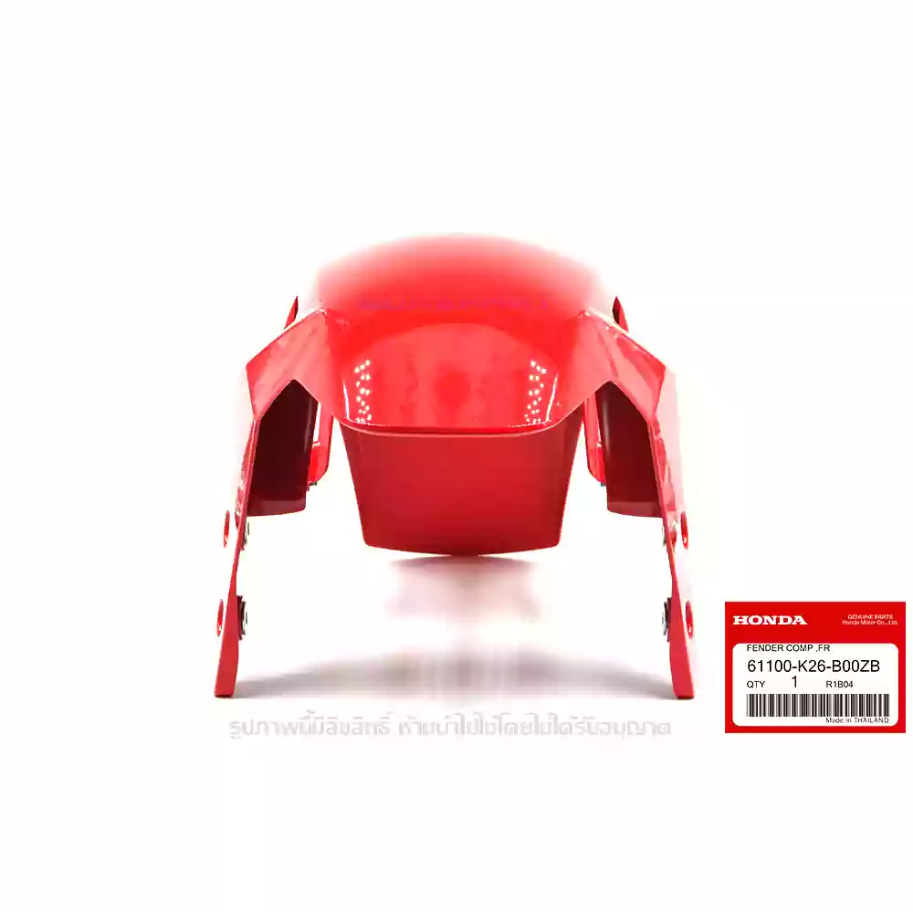 บังโคลนหน้า MSX 125 SF สีแดง ของแท้เบิกศูนย์ 61100-K26-B00ZB 3 บังโคลนหน้า MSX 125 SF สีแดง R353P PEARL VALENTINE RED 61100-K26-B00ZB